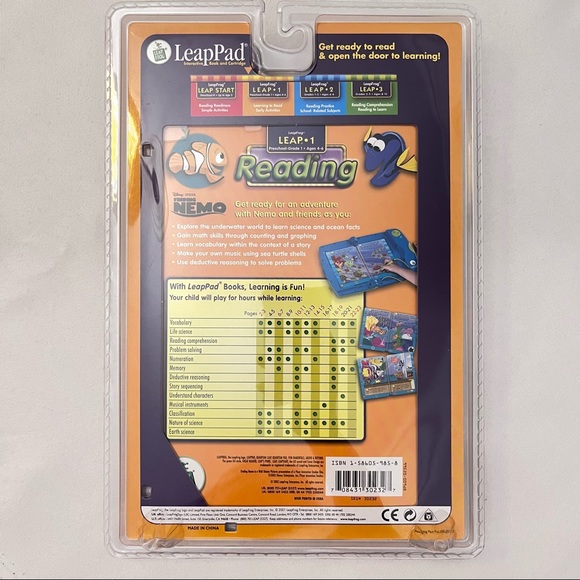 LeapPad Disney Pixar Finding Nemo Interactive Book and Cartridge - Picture 2 of 4